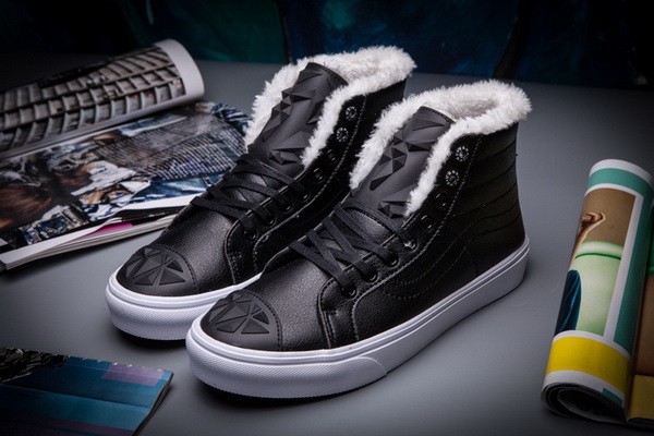 Vans High Top Shoes Lined with fur--003